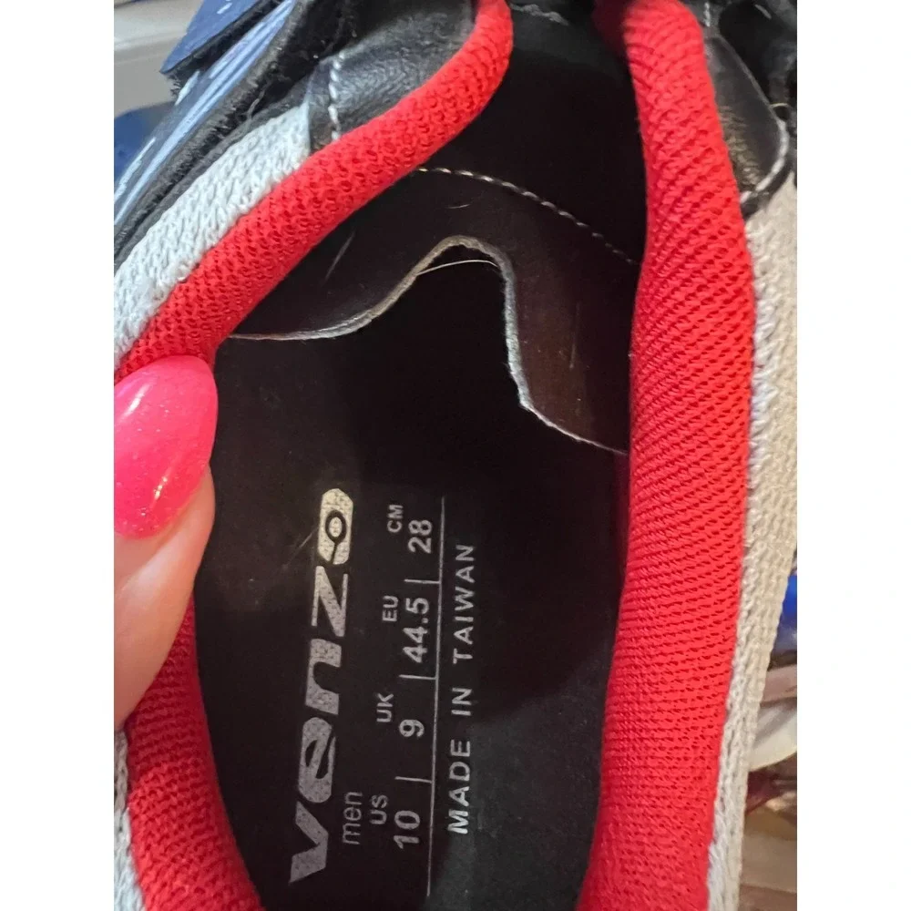 Venzo MX Men's Bicycle Bike Shoes Size 10 Multicolor Three Strap Adjustable NWOT